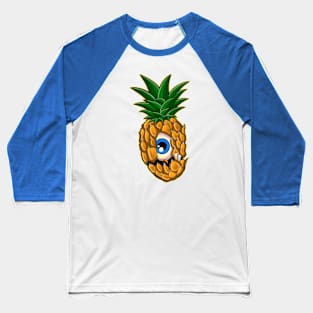 Food Lover Gift Pineapple Cyclops Baseball T-Shirt